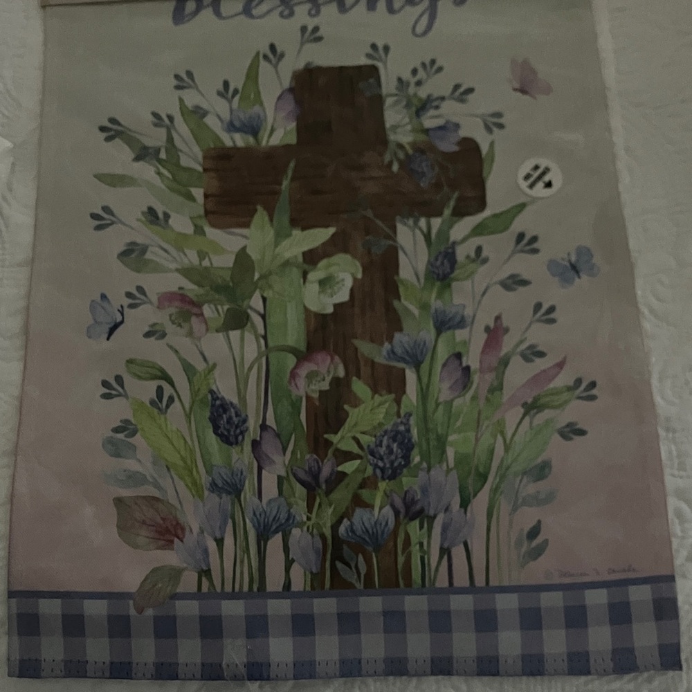 Floral Cross Wall Hanging